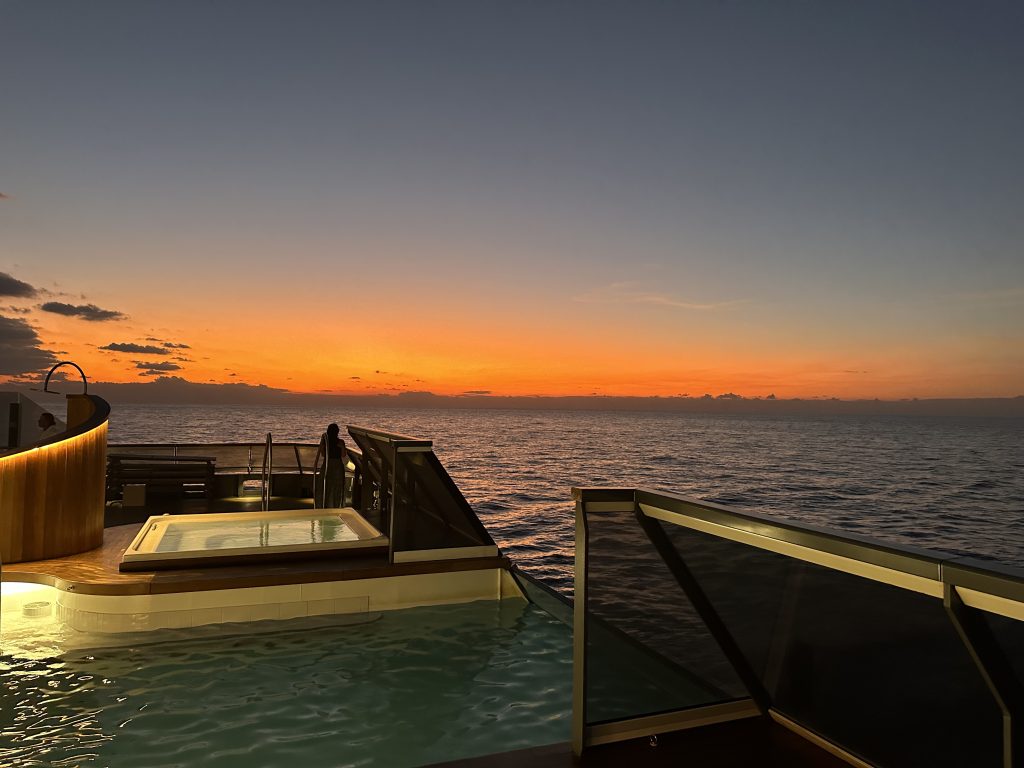Sunset view on Seabourn Pursuit
